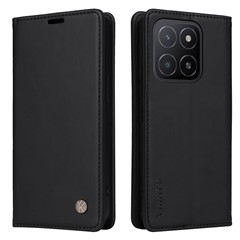 YIKATU YK-001 For Honor X5b / X5b Plus Stand Case Leather Phone Cover - Black