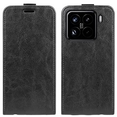 For Xiaomi 15 Pro Case with Card Slots Vertical Flip Leather Phone Cover - Black