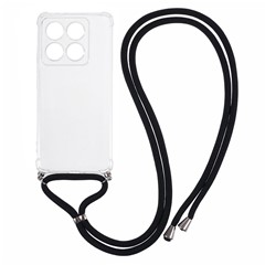 For Xiaomi 14T Pro Case Reinforced Corner TPU Clear Phone Cover with Lanyard