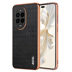AZNS For Huawei nova 13 Pro 5G Case Electroplating Crocodile Texture PU+TPU Phone Cover - Black