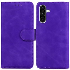 For Samsung Galaxy A17 5G / A17 4G / A26 5G Case Solid Color Leather Wallet Phone Cover - Purple