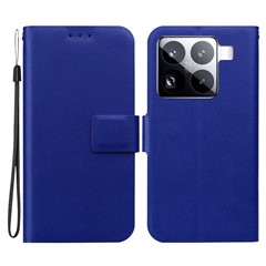 For Xiaomi 15 Pro Case Ultra-Thin PU Leather + TPU Phone Cover with Card Slot - Blue