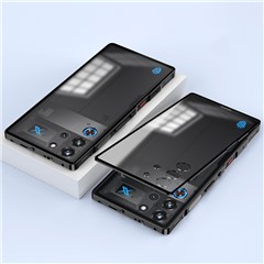 For ZTE nubia Red Magic 10 Pro 5G Case Metal Frame Matte PC Back Phone Cover with Snap Button - Black