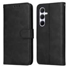 For Samsung Galaxy A56 5G Case Wallet PU Leather Folio Flip Phone Cover - Black
