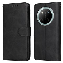 Wallet Case for Honor Magic7 Lite 5G / X9c 5G / X60 Pro 5G Leather Phone Cover - Black