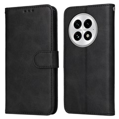 For OnePlus 13 Case Wallet PU Leather Folio Flip Phone Cover - Black