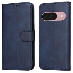 For Google Pixel 9a Case Wallet PU Leather Folio Flip Phone Cover - Blue