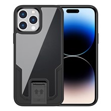 Slim Phone Case for iPhone 14 Pro Max Shockproof Anti-Fall Case TPU Hard PC Phone Cover with Kickstand