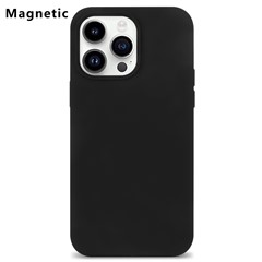 Bulk Purchasing For iPhone 15 Pro Max Case Compatible with MagSafe Fiber Lining Silicone Phone Back Cover - Black