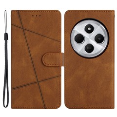 For Xiaomi Redmi A4 5G Case Crazy Horse Texture PU Leather Wallet Stand Phone Cover - Brown