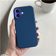 Bulk Purchasing For iPhone 16 Case Shockproof Anti Fingerprint Silicone Phone Protective Cover - Blue
