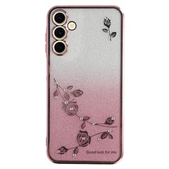 KADEM For Samsung Galaxy A36 5G Case Flower TPU Flexible Gradient Phone Cover - Rose Gold