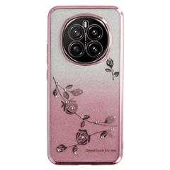 KADEM For Honor Magic7 5G Case Flower TPU Flexible Gradient Phone Cover - Rose Gold