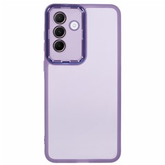 For Samsung Galaxy A26 5G Case Electroplated Camera Frame TPU Phone Cover - Transparent Purple
