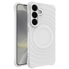 IMAK UC-6 Series for Samsung Galaxy S25+ Case Water Drop Texture Anti-Skid Matte TPU Cover - Matte White