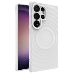 IMAK UC-6 Series for Samsung Galaxy S25 Ultra Case Water Drop Texture Anti-Skid Matte TPU Cover - Matte White