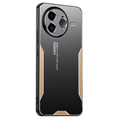 For Xiaomi Poco F7 Ultra 5G / Redmi K80 Pro 5G Phone Case Aluminium Alloy TPU PC Back Cover - Gold