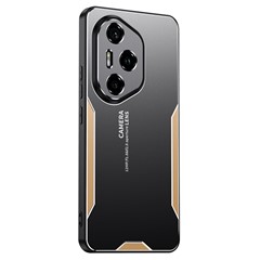 For Honor 300 Pro Phone Case Aluminium Alloy TPU PC Back Cover - Gold