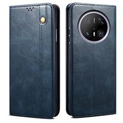 For Huawei Mate 70 Pro / Mate 70 Pro+ Case Crazy Horse Texture Waxy Leather Wallet Stand Phone Cover - Blue