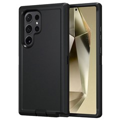 For Samsung Galaxy S24 Ultra Case Detachable PC+TPU Drop-Proof Back Cover - Black