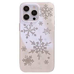 For iPhone 14 Pro Max Case Glitter Snowflake Pattern TPU Phone Cover
