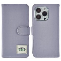 SIMPLY ROAR For iPhone 16 Pro Case Retro Texture Leather Phone Cover with Card Holder Wallet - Purple