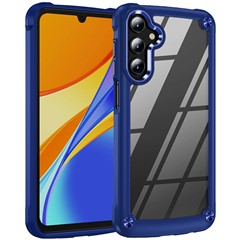 For Samsung Galaxy A26 5G Case Anti-Drop Alloy Lens Frame PC + TPU Phone Cover - Blue