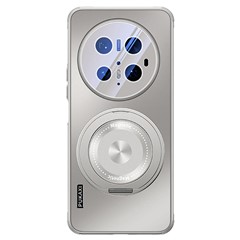 For Huawei Mate 70 Pro / Mate 70 Pro+ Magnetic Case Kickstand TPU PC Heat Dissipation Phone Cover - Grey