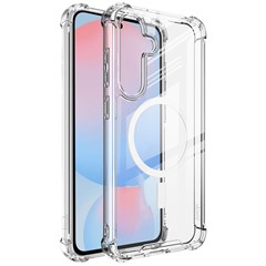 IMAK For 	Samsung Galaxy S25+ Clear Magnetic Case Shockproof PC TPU Phone Cover
