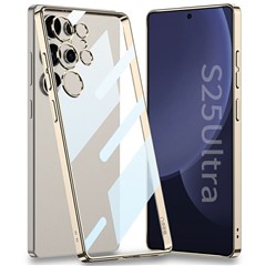 GKK For Samsung Galaxy S25 Ultra Case Crystal Clear Hard PC Phone Back Cover - Champagne Gold