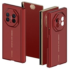 GKK For Huawei Mate XT Ultimate Case Skin Feel Ultra Thin Magnetic Hinge TPU Phone Back Cover - Red