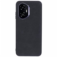 For Honor 300 Case Retro Leather Coated PC + TPU Phone Cover - Black