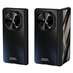 For Huawei Mate X6 Phone Case Hard PC Shockproof Cover with Front Screen Film - Black