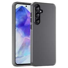 For Samsung Galaxy A55 5G Case TPU + PC Phone Back Cover Matte Translucent Design - Black