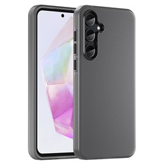 For Samsung Galaxy A35 5G Case TPU + PC Phone Back Cover Matte Translucent Design - Black