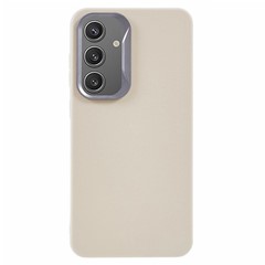 For Samsung Galaxy S25 Case Leather Textured TPU Shockproof Phone Cover - White