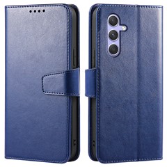 For Samsung Galaxy A15 4G / A15 5G Case Stand Card Holder Wallet Leather Phone Cover - Blue