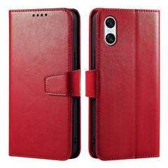 For Sony Xperia 10 VI Case Stand Card Holder Wallet Leather Phone Cover - Red