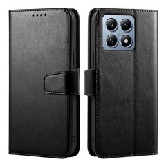 For Xiaomi 14T Case Stand Card Holder Wallet Leather Phone Cover - Black