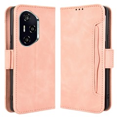 For Honor 300 Pro  /  300 Ultra Leather Case Phone Wallet Cover with Multiple Card Slots - Pink