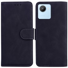 Mobile Phone Cover Shell for Realme C30 4G, Magnetic Shockproof Wallet PU Leather Stand Phone Flip Case - Black