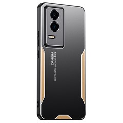 For Honor GT Phone Case Aluminium Alloy TPU PC Back Cover - Gold