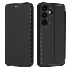 For Samsung Galaxy A54 5G Case Magnetic Closure Card Slot Leather Flip Phone Cover - Black