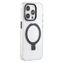 For iPhone 14 Pro Max Case Compatible with MagSafe Kickstand TPU + PC Clear Phone Cover - Black