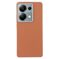 For Xiaomi Redmi Note 13 Pro 4G / Poco M6 Pro 4G Case Leather Textured TPU Shockproof Phone Cover - Brown