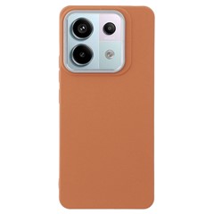 For Xiaomi Redmi Note 13 Pro 5G / Poco X6 5G Case Leather Textured TPU Shockproof Phone Cover - Brown