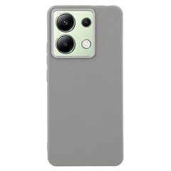 For Xiaomi Redmi Note 13 4G Case Leather Textured TPU Shockproof Phone Cover - Grey