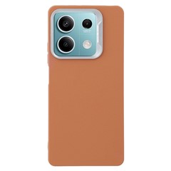 For Xiaomi Redmi Note 13 5G Case Leather Textured TPU Shockproof Phone Cover - Brown