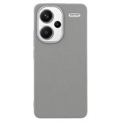 For Xiaomi Redmi Note 13 Pro+ 5G Case Leather Textured TPU Shockproof Phone Cover - Grey