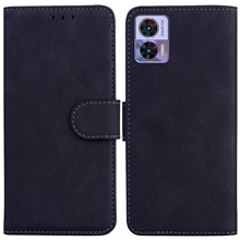 PU Leather Phone Case for Motorola Edge 30 Neo 5G / Edge 30 Lite, Magnetic Shockproof Stand Wallet Phone Cover - Black